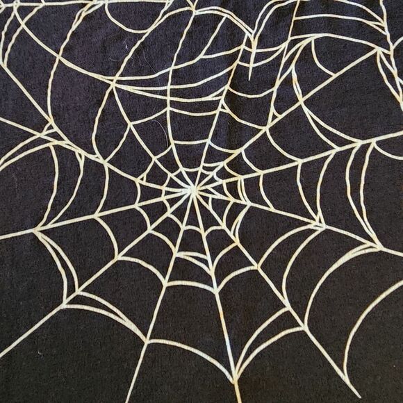 Torrid Heritage Long Sleeve Jersey Black With White Spiderweb Graphic And Bat - Picture 3 of 10